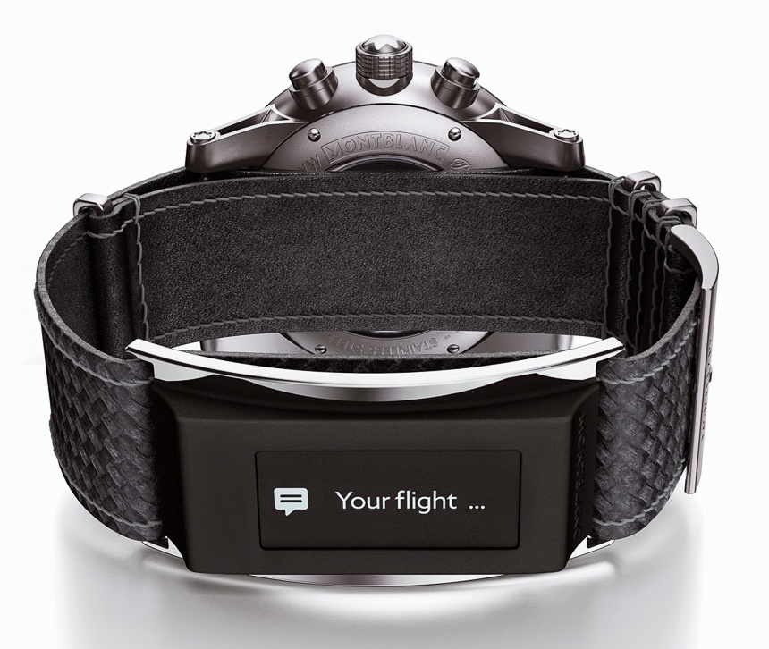 Montblanc’s First Smartwatch Is A Big Lump Of Android Wear Luxury Montblanc-Timewalker-urban-speed-e-strap-watch-2