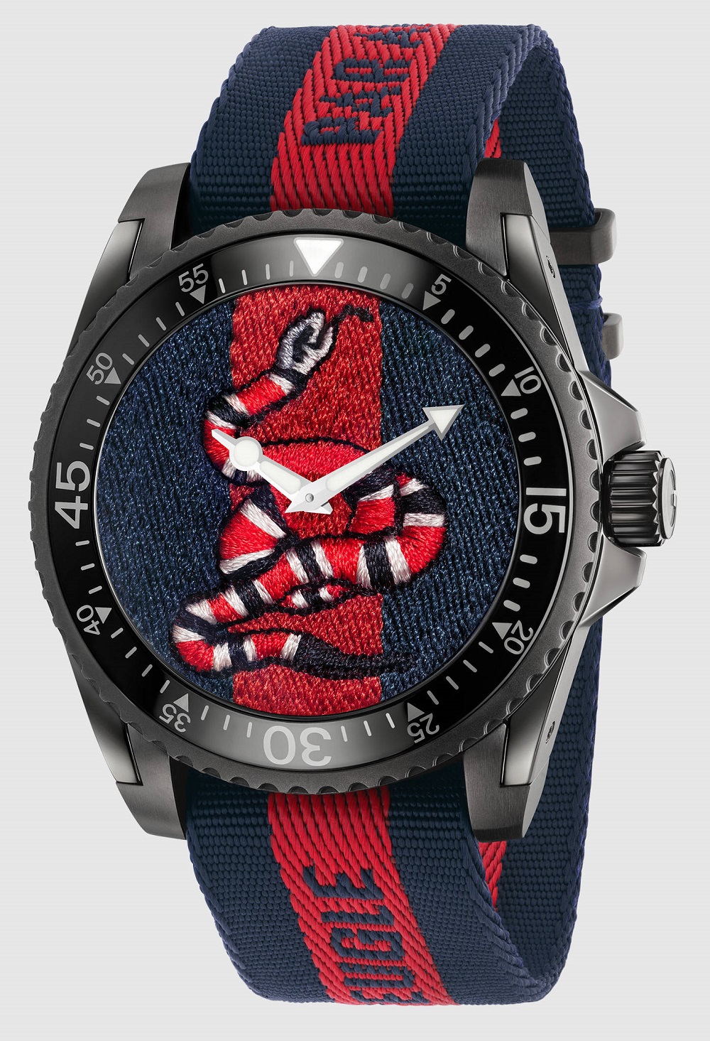 gucci dive watch red