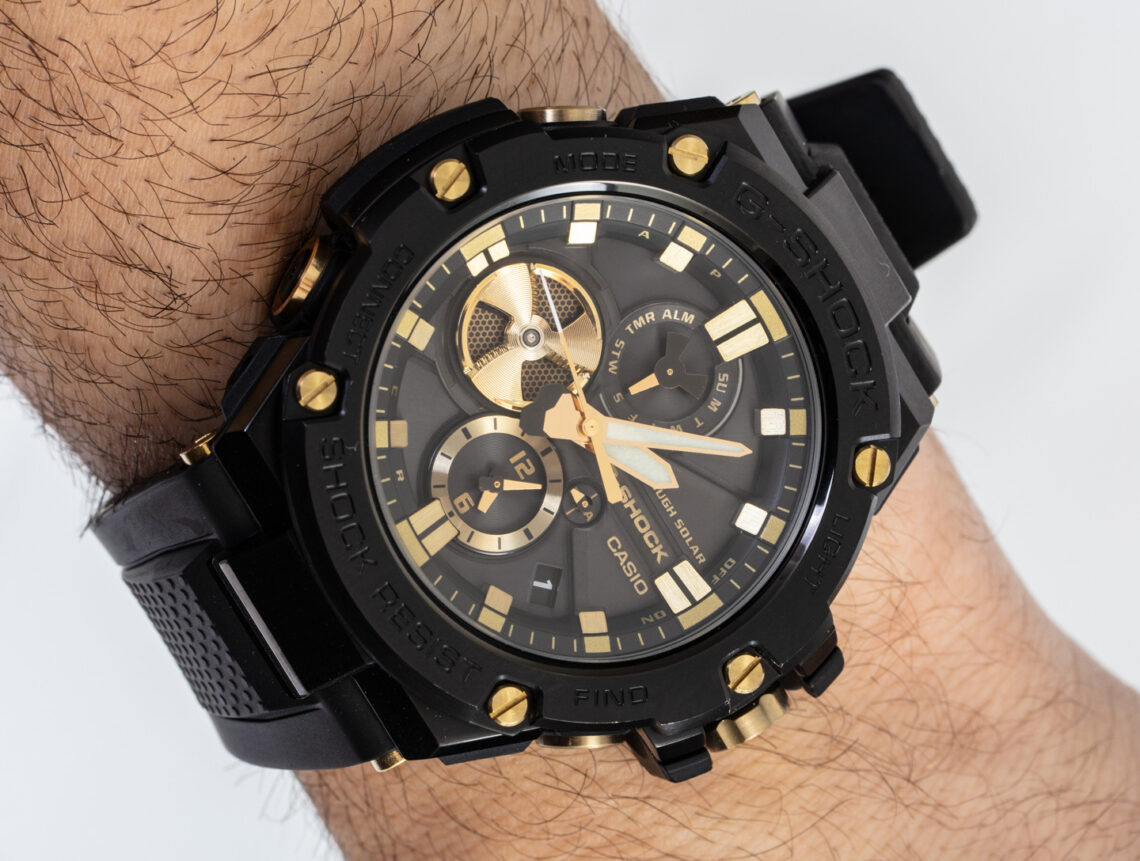 Hands On Casio G Shock G Steel Gstb Gc A Black Gold Watch