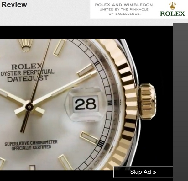 rolex watch ad