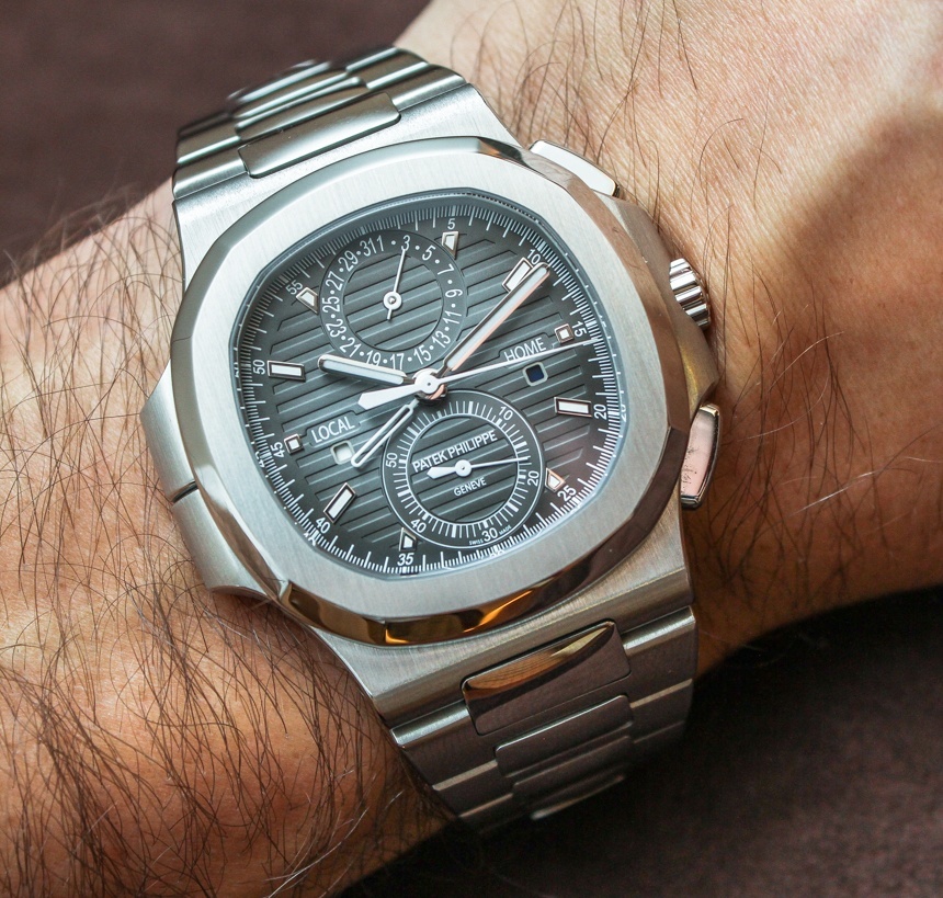 Patek Philippe 5990/1A (5990) Nautilus Steel Watch HandsOn aBlogtoWatch