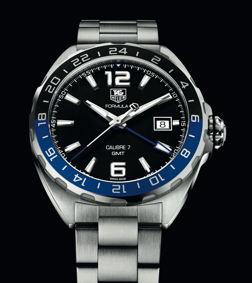 TAG Heuer Formula 1 GMT Watch With Black & Blue Bezel | aBlogtoWatch