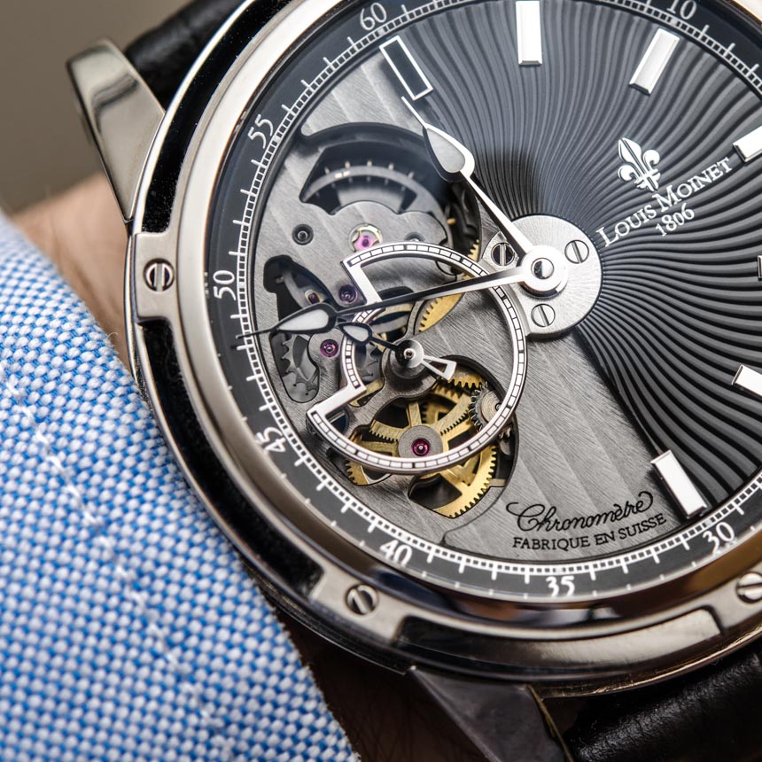 Louis Moinet Tempograph Chrome 44 mm Watch in Skeleton Dial