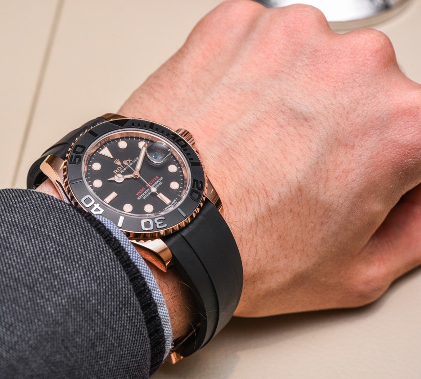 rolex yacht master rose gold rubber strap