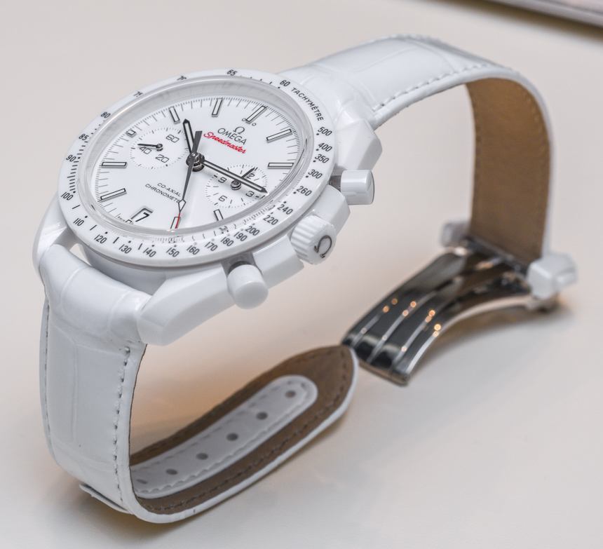 omega white ceramic watch