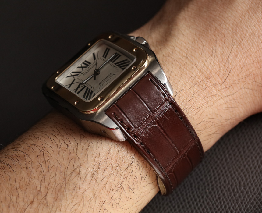 cartier santos 100 watch leather strap