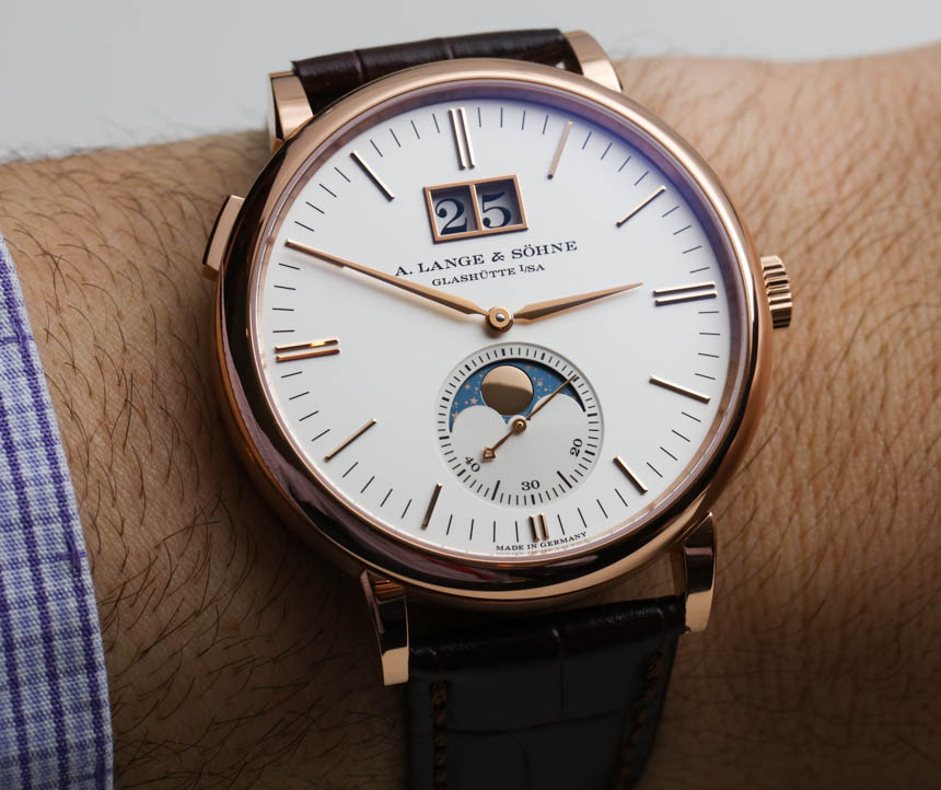 A. Lange & Söhne Saxonia Moon Phase Watch Hands-On | aBlogtoWatch