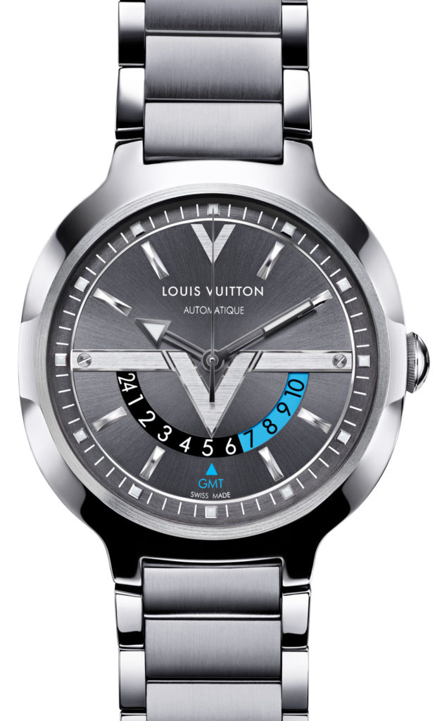 LOUIS VUITTON Watch Voyager GMT Q7D311 Day&Night V Silver Dial SS Automatic
