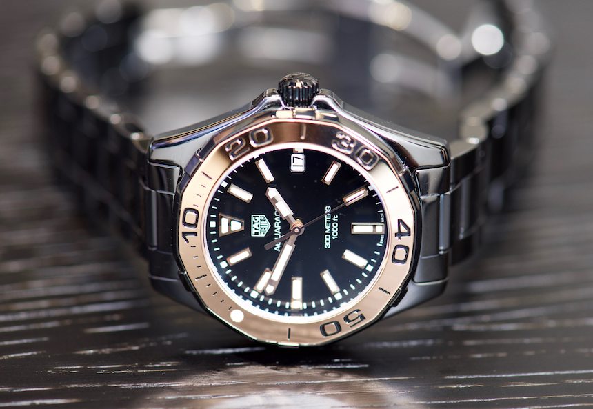 New TAG Heuer Aquaracer Black Titanium Watches For 2016 Hands-On ...