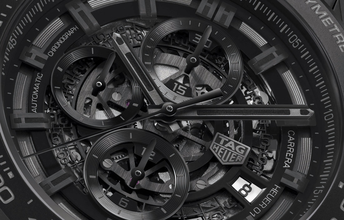 TAG Heuer Introduces New Heuer 01 Chronograph with Matte Black Ceramic Case