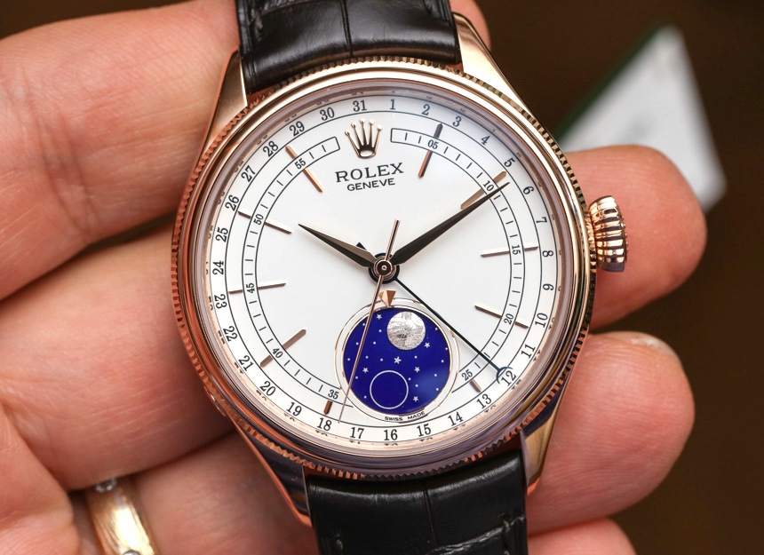 rolex cellini moonphase rose gold