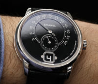 Chanel Monsieur De Chanel Watch In Platinum With Black Enamel Dial ...