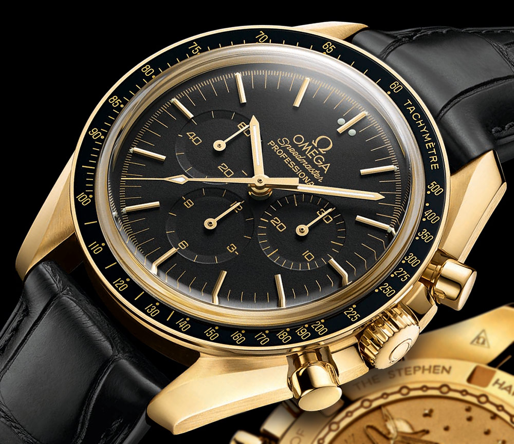 gold omega moon watch