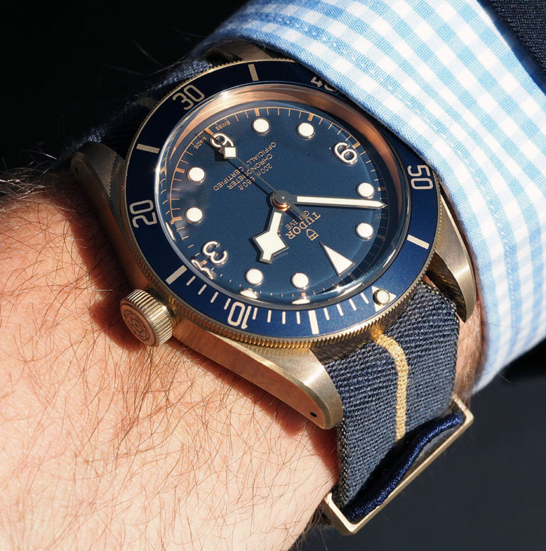 Tudor Heritage Black Bay Bronze Blue Watch | aBlogtoWatch