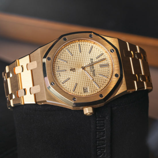 Audemars Piguet Extra-Thin Jumbo Royal Oak Ref. 15202 Gold Watch Hands ...