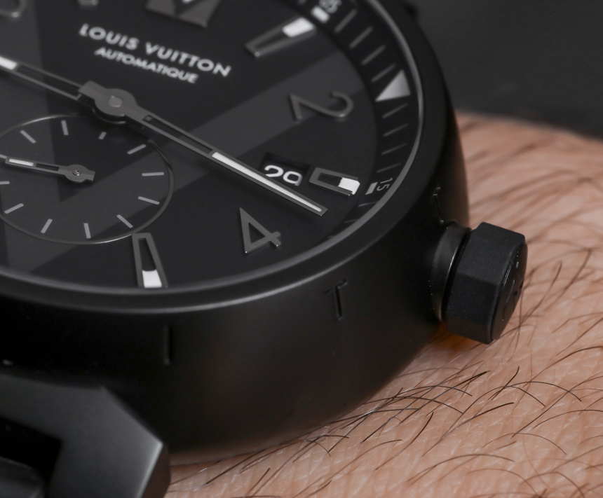 Louis Vuitton all black tambour 15 years of watchmaking