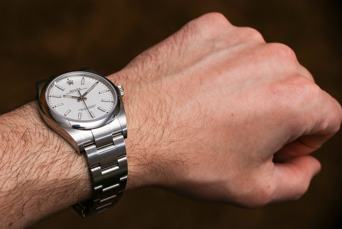 oyster perpetual 39 on wrist