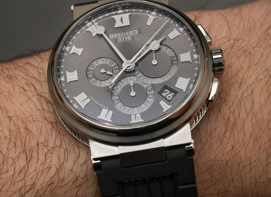 Breguet Marine Chronograph 5527 Titanium Watch Hands-On | aBlogtoWatch