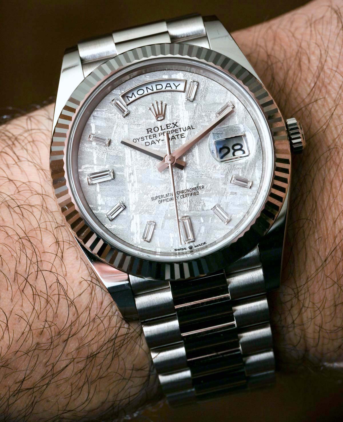 rolex oyster perpetual day date superlative chronometer officially certified