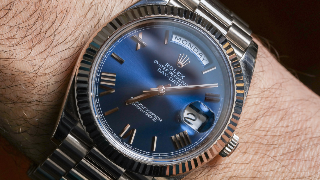 rolex day date blue dial price