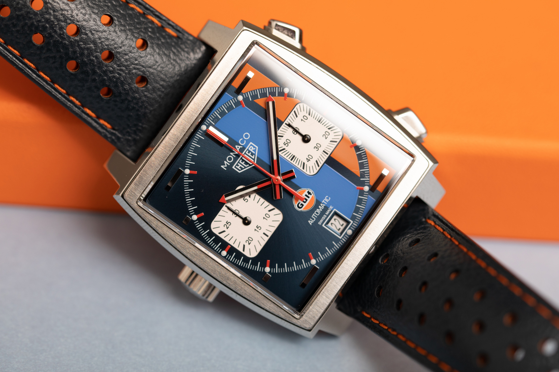 First Look: TAG Heuer Monaco Gulf Special Edition With Heuer 02