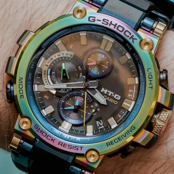 Casio G-Shock MTG-B1000RB Lunar Rainbow Watch Hands-On | aBlogtoWatch