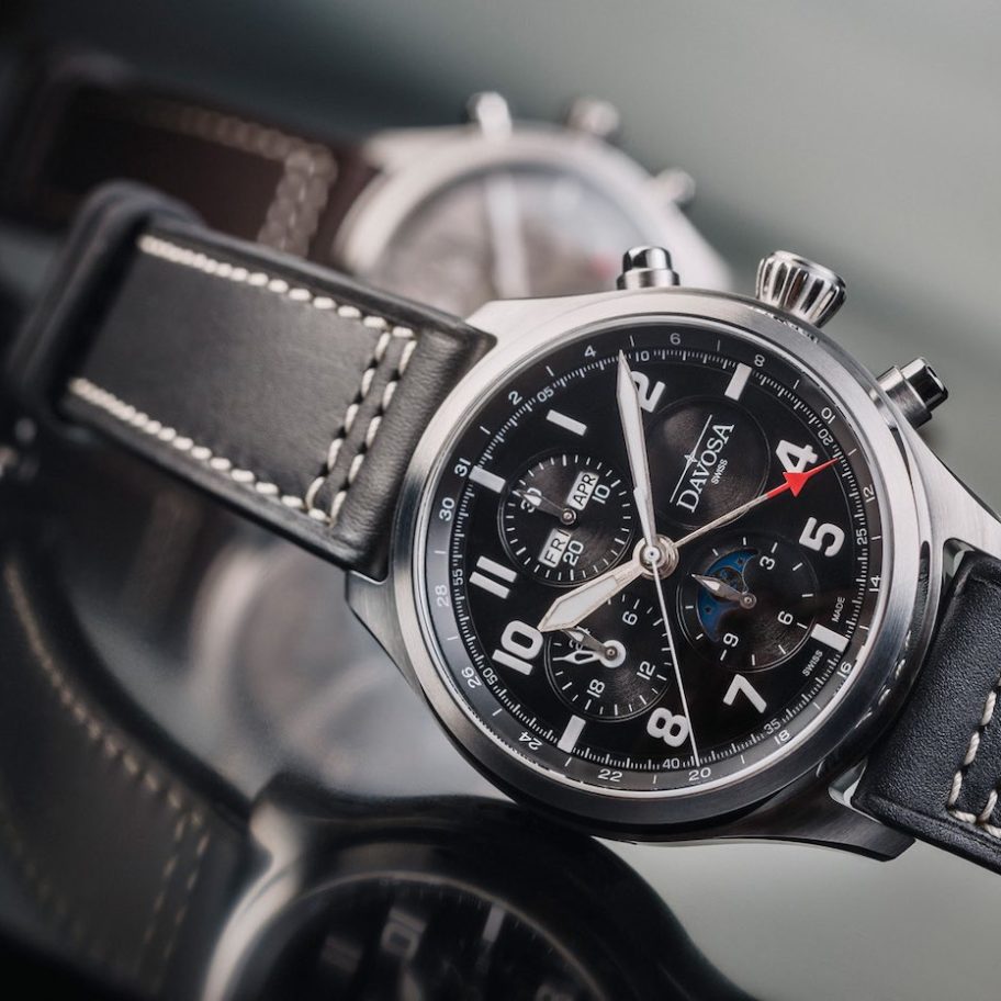 Davosa Newton Pilot Moonphase Chronograph Limited-Edition Watch ...
