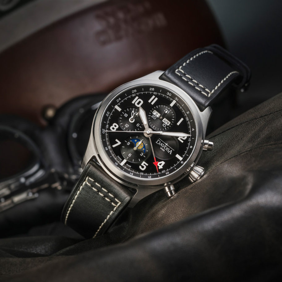 Davosa Newton Pilot Moonphase Chronograph Limited-Edition Watch ...