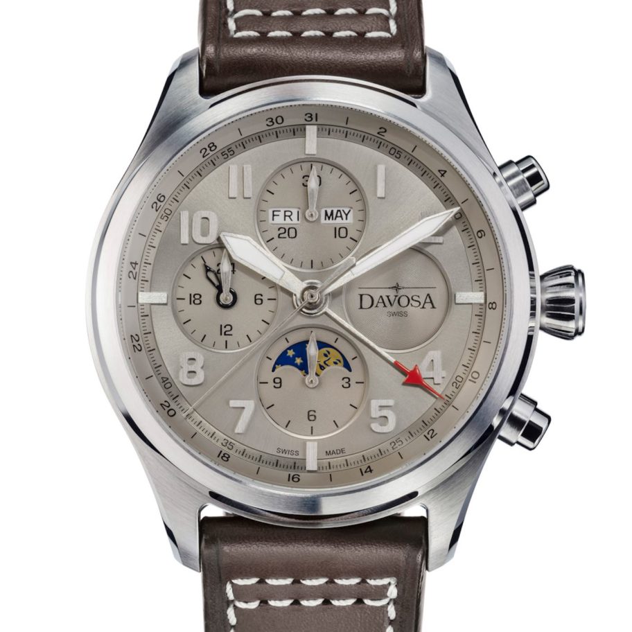 Davosa Newton Pilot Moonphase Chronograph LimitedEdition Watch aBlogtoWatch