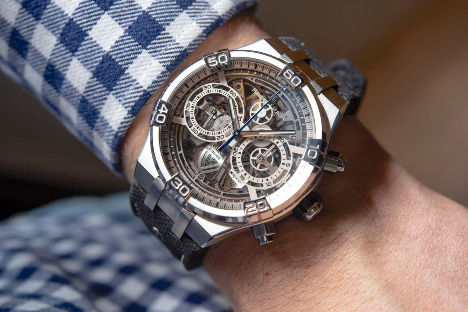 Hands-On: Maurice Lacroix Aikon Chronograph Skeleton Watch | aBlogtoWatch