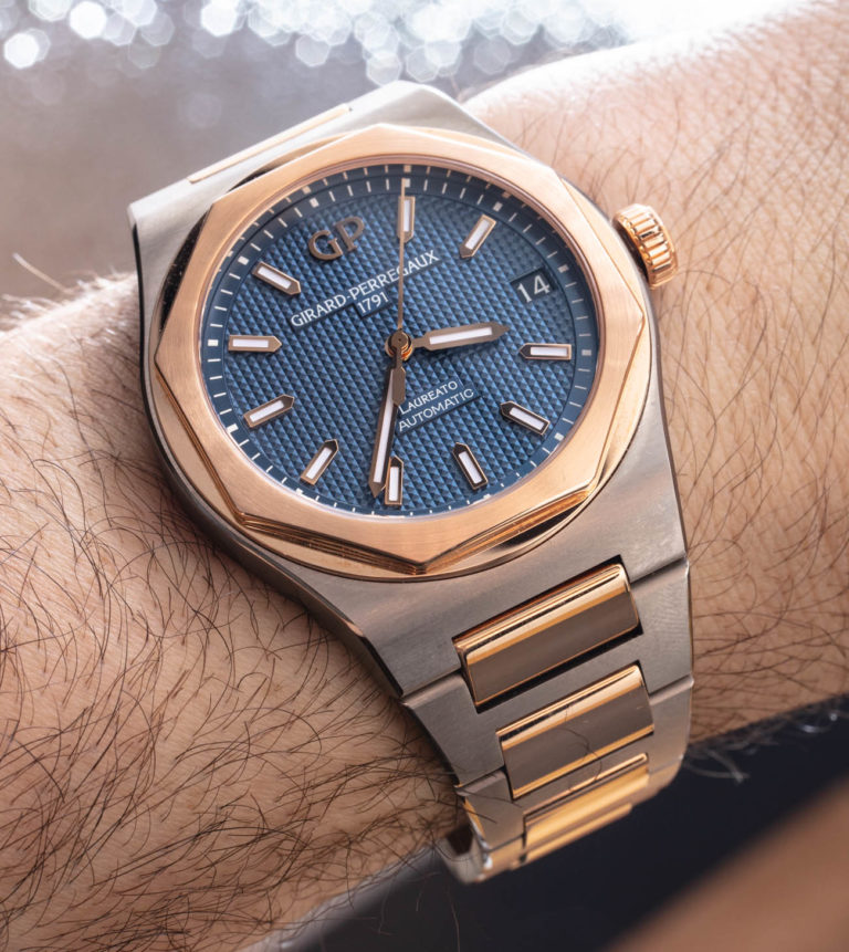 Girard-Perregaux Laureato 42 MM Titanium & Pink Gold Watch Review ...