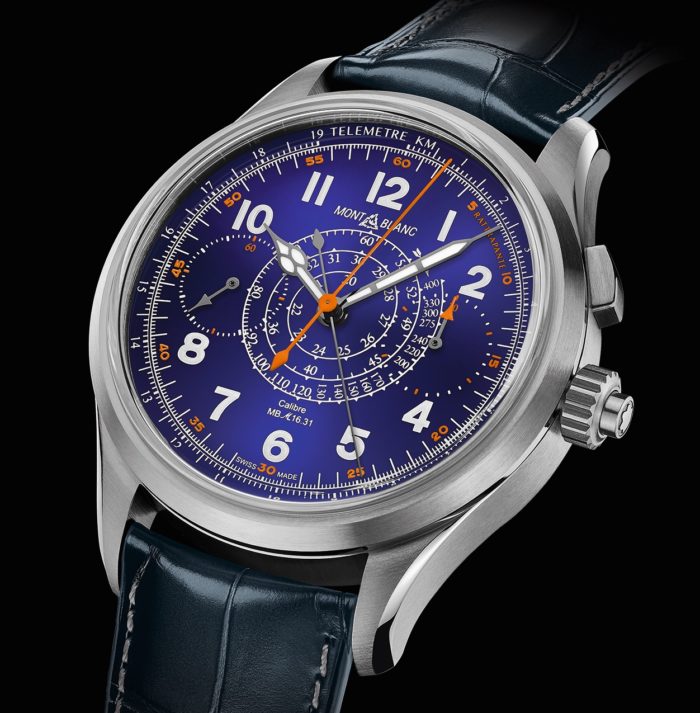 Montblanc 1858 Split-Second Chronograph Limited-Edition Blue Watch ...