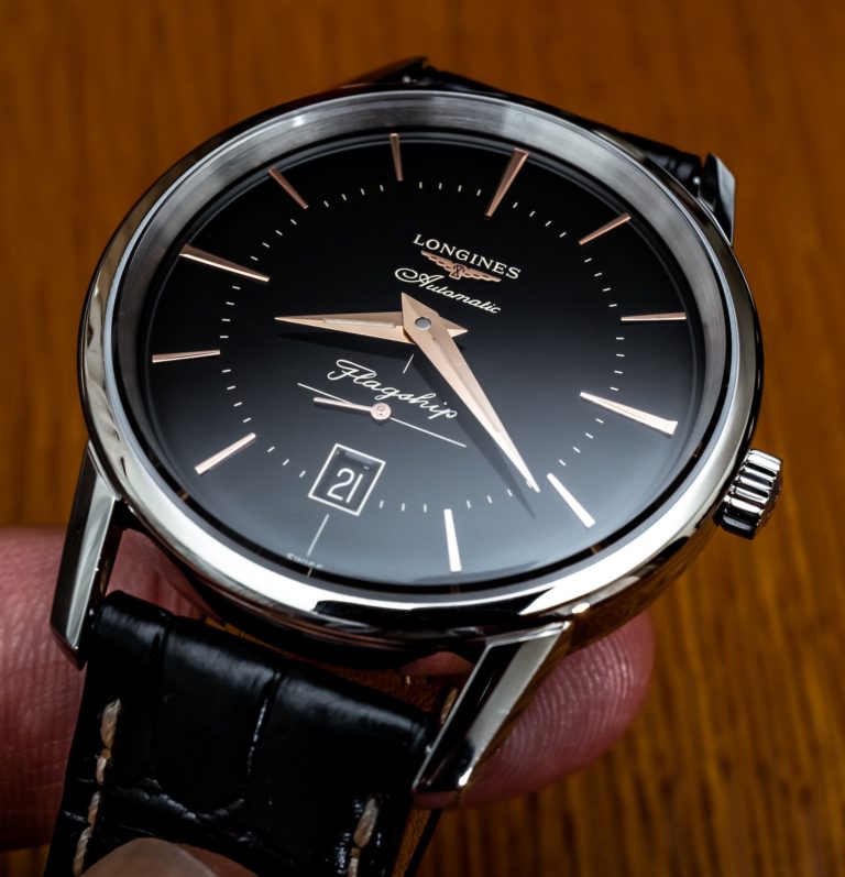 Hands-On Debut: Longines Flagship Heritage Watch In Black Dial ...
