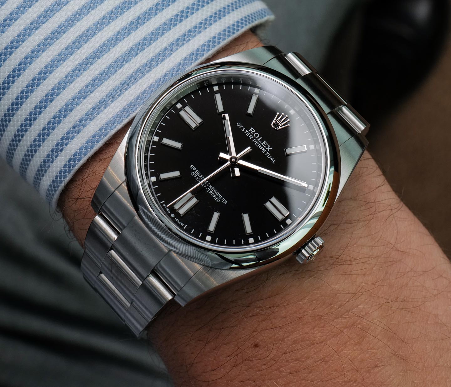 rolex oyster perpetual 39 blue review