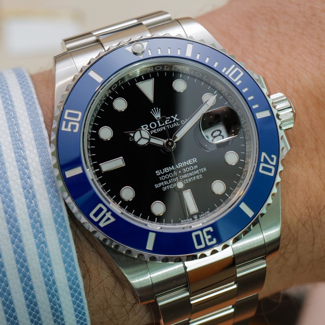 New Rolex Submariner Ref. 126619LB In White Gold With Blue Bezel For ...