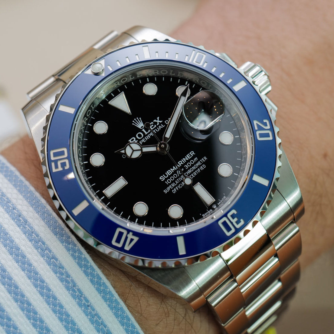 New Rolex Submariner Ref. 126619LB In White Gold With Blue Bezel For ...