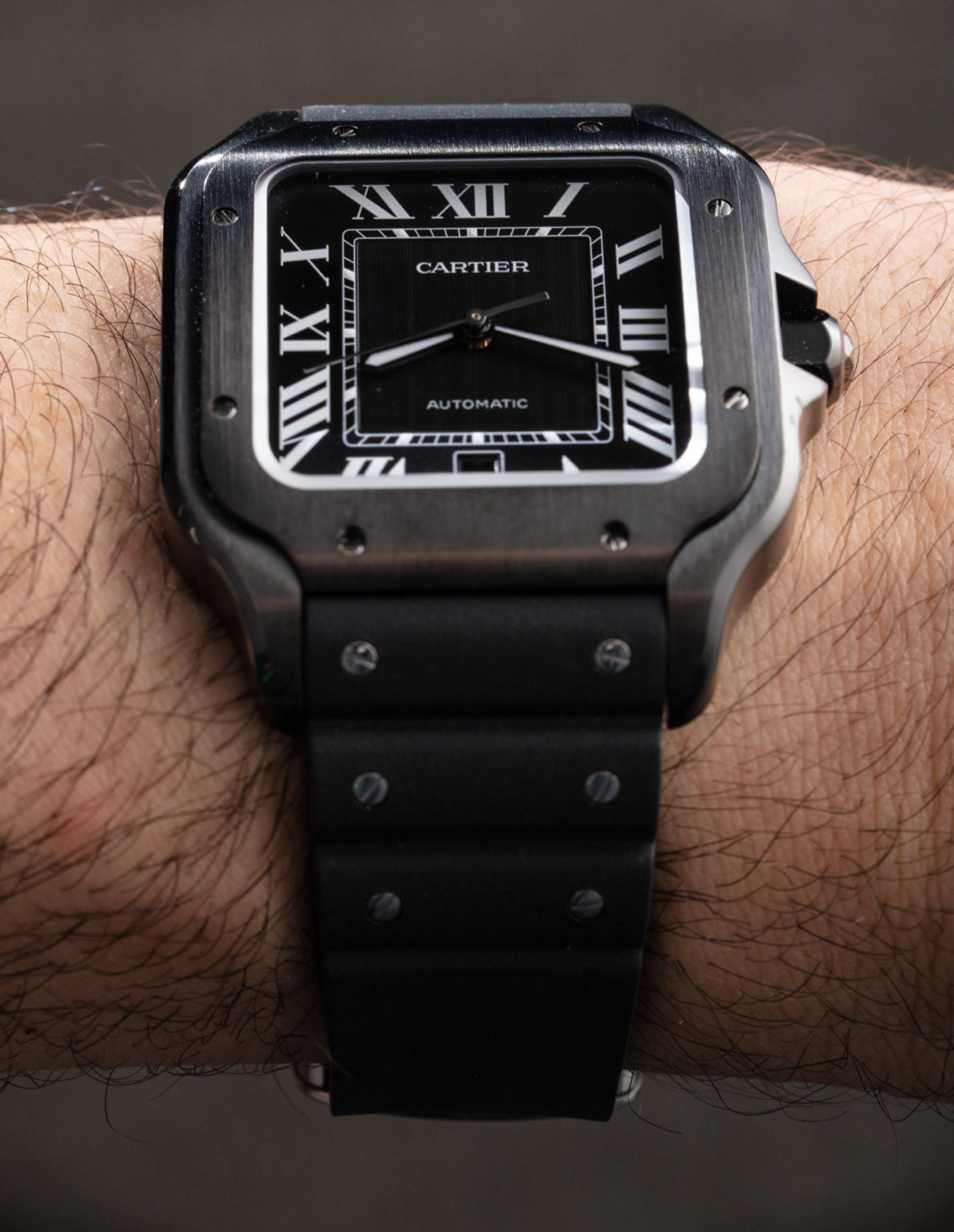 Hands-On: Cartier Santos Black aDLC WSSA0039 Watch | aBlogtoWatch