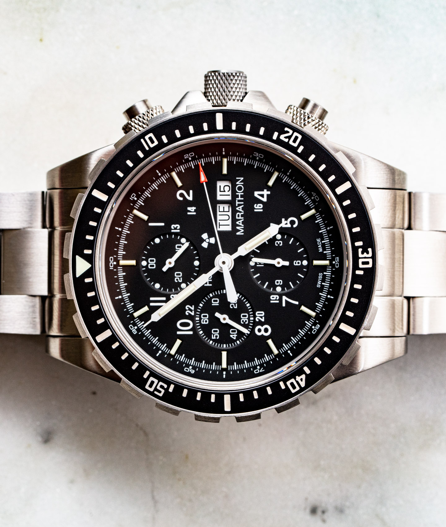 46mm Jumbo Diver/Pilot's Automatic Chronograph (CSAR) – Marathon Watch