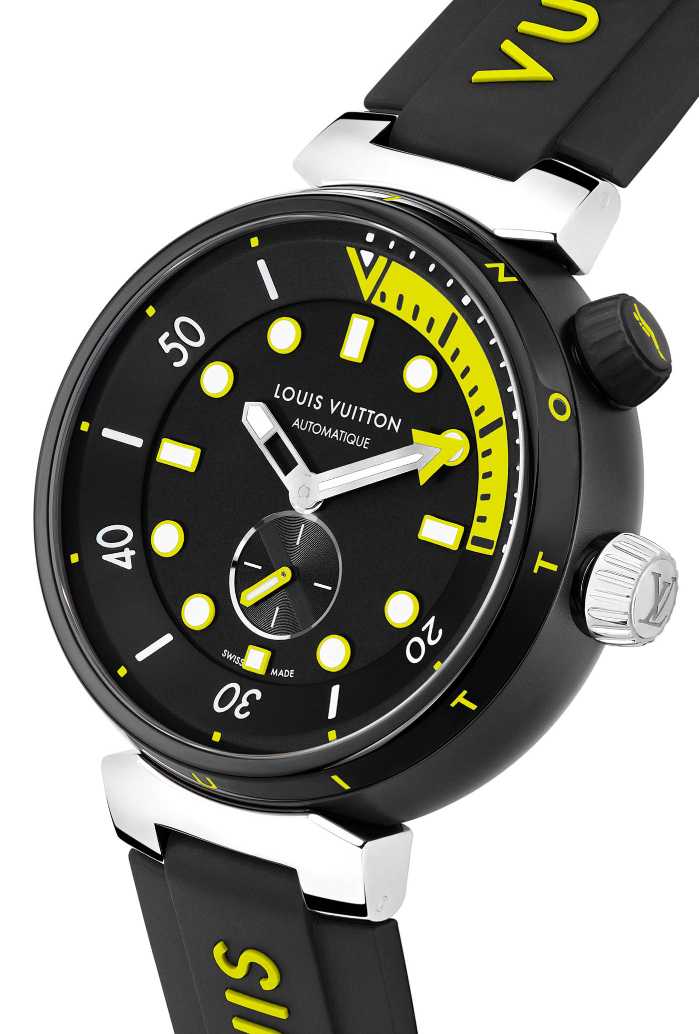 Louis Vuitton® Tambour Street Diver, Automatic, 44MM, Steel Green