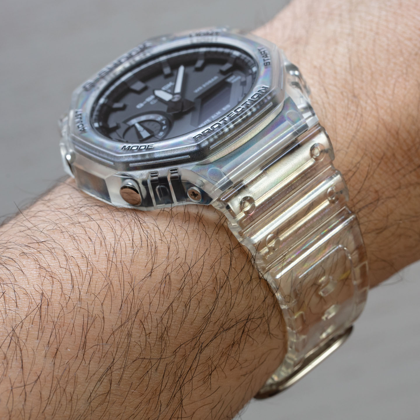 G-Shock aBlogtoWatch Watch GA2100SKE-7A | Transparent Casio \'Casi-Oak\' Series Hands-On: