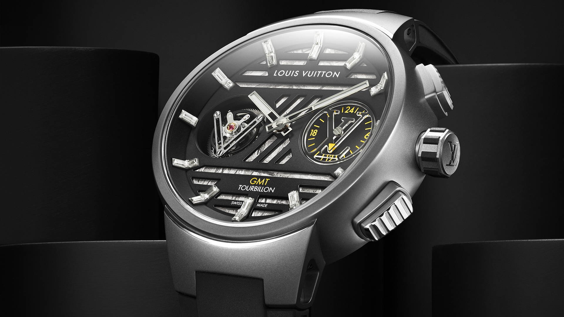 Louis Vuitton Unveils Tambour Curve GMT Flying Tourbillon Watch Series
