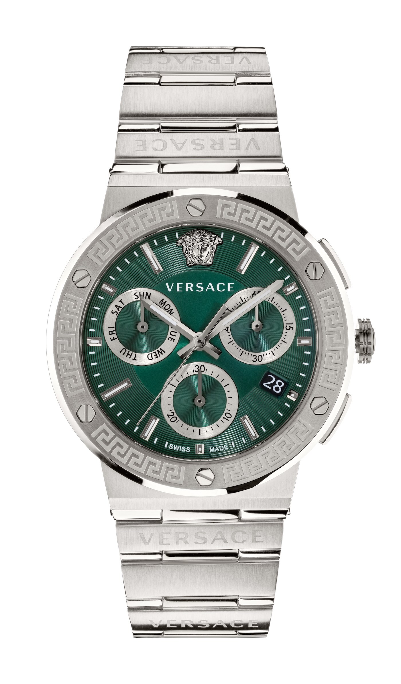 Versace Goes and Gold The Logo Chrono With Greca | Bold aBlogtoWatch