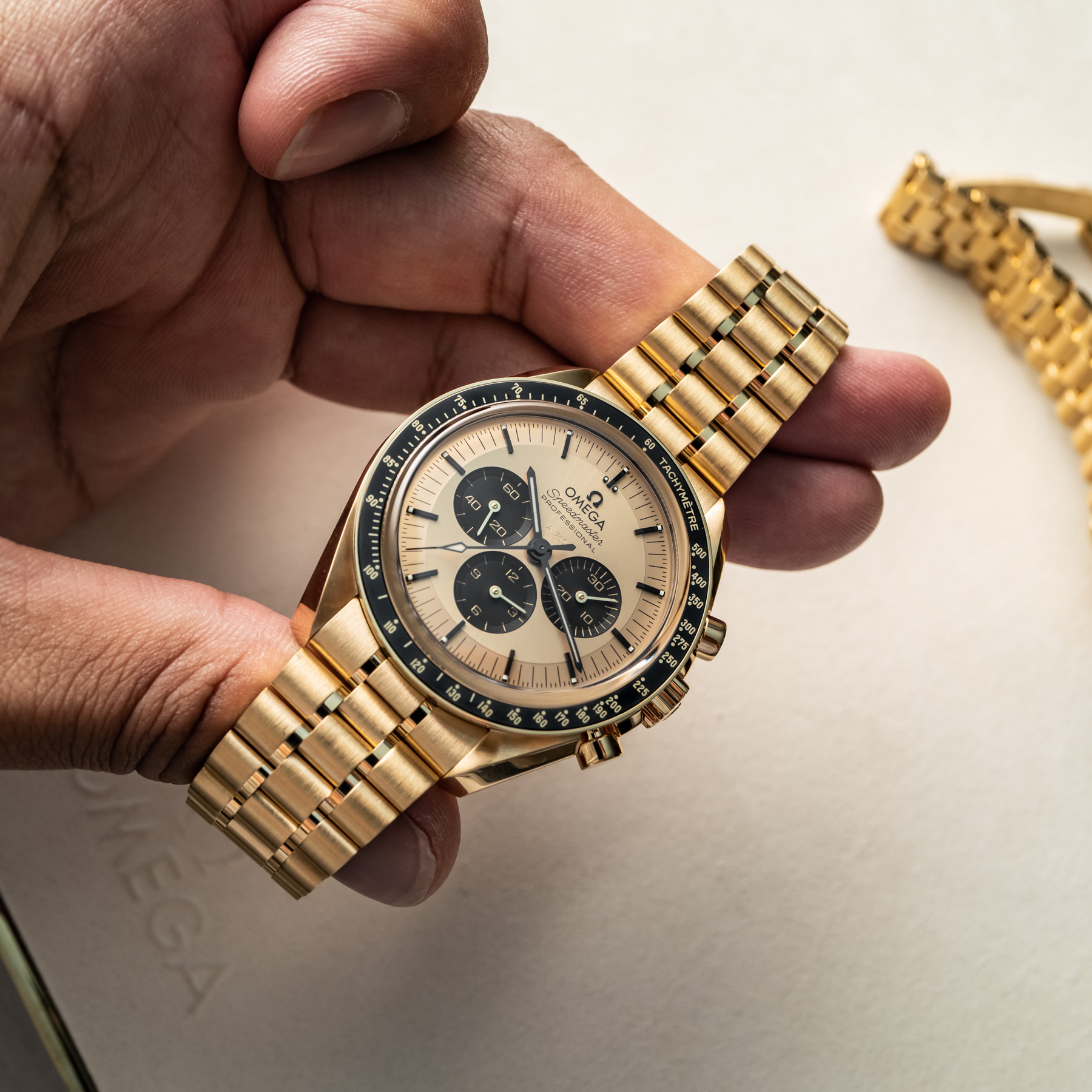 Hands-On: Three New Omega Speedmaster Moonwatch Professionals In Moonshine  Gold