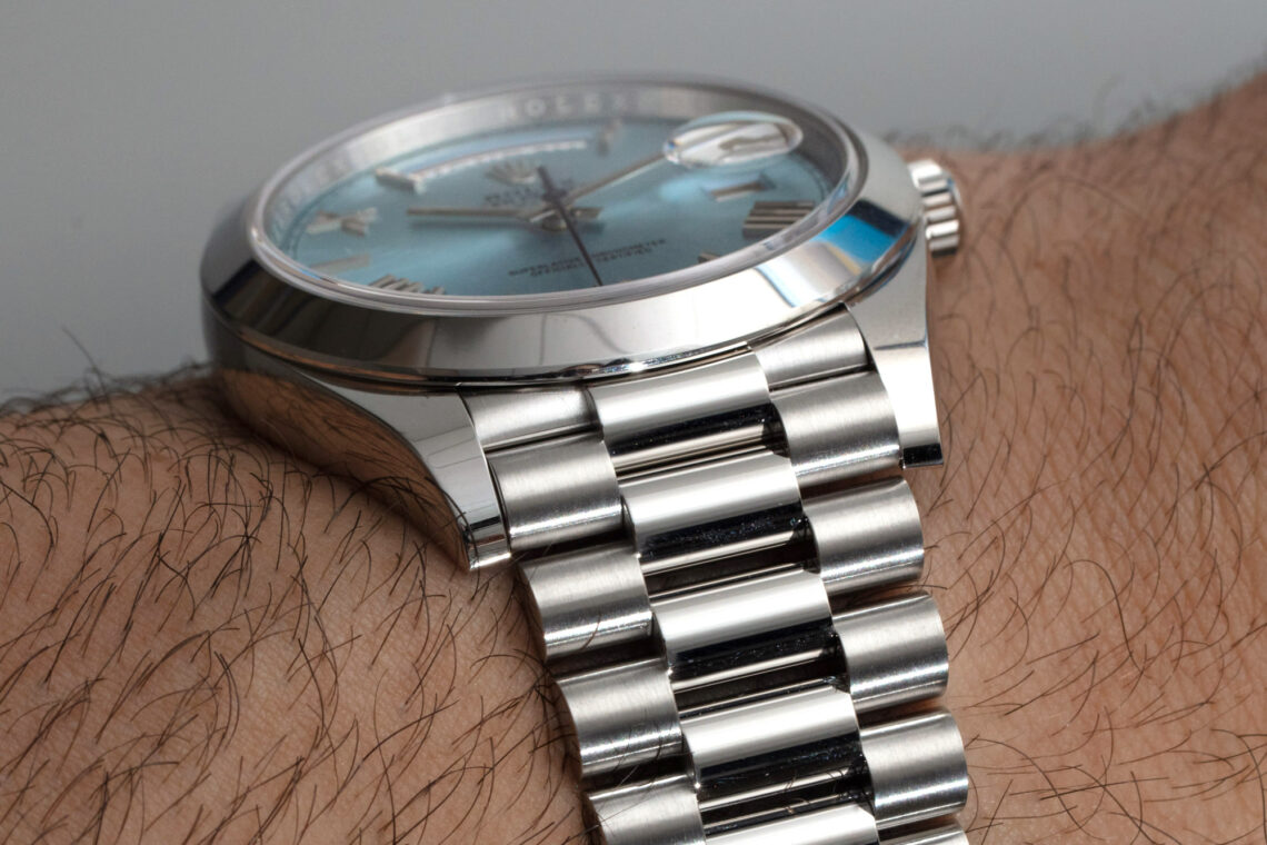 Hands On Platinum Rolex Day Date 36 And Day Date 40 Watches With Fluted Bezel Explained 2581