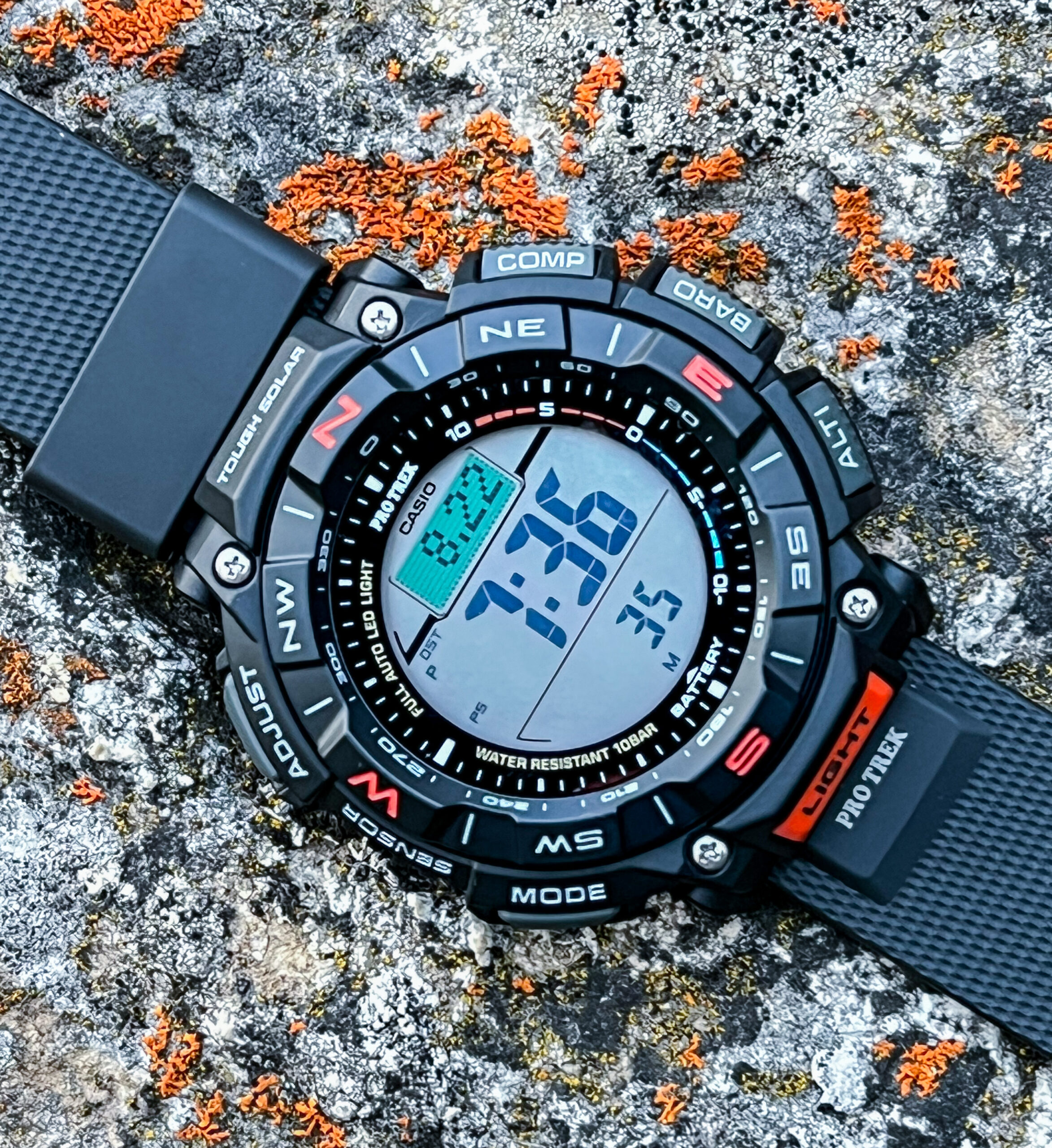 Casio Men's PRO TREK Triple Sensor Analog-Digital Tough Solar Watch -  PRG650Y-1