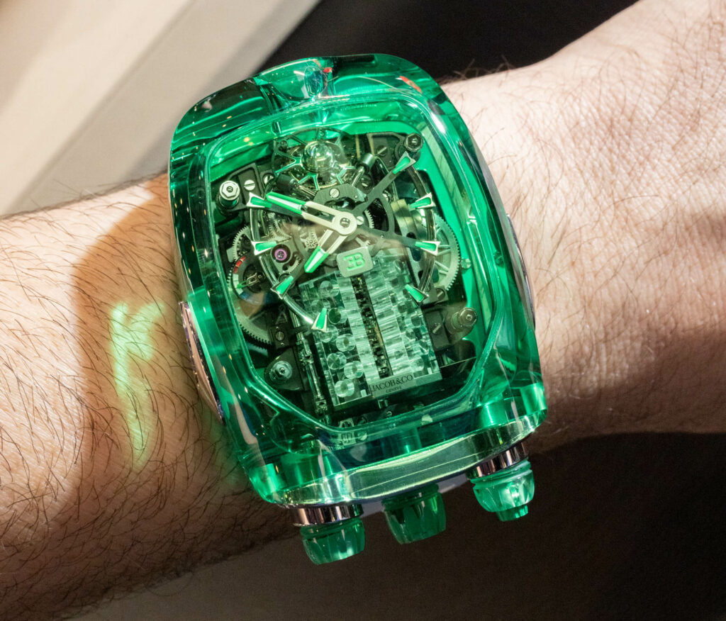 Hands-On: Jacob & Co. Bugatti Chiron Sapphire Green Crystal Watch