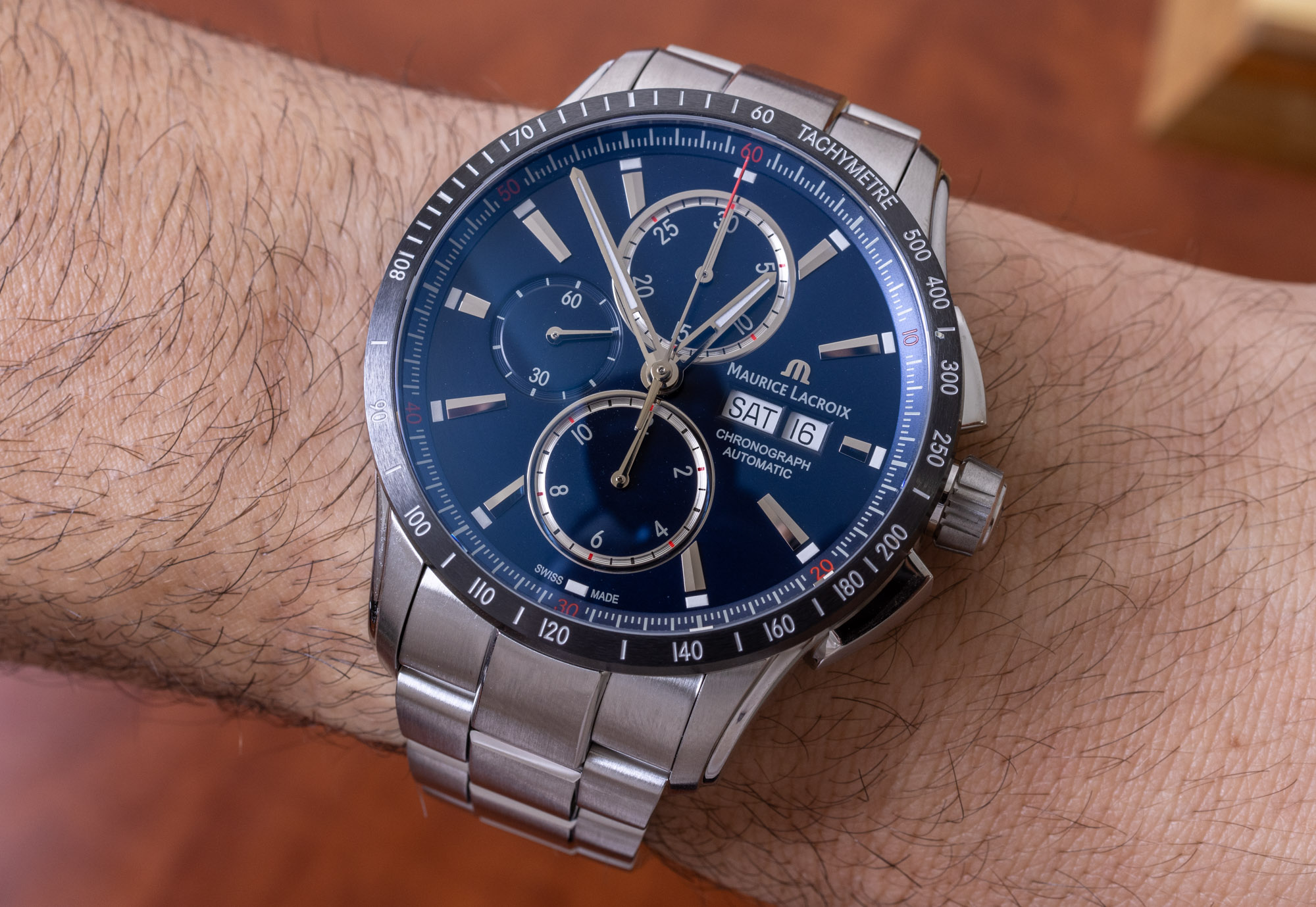 43mm PONTOS Watch Chronograph Lacroix S | Maurice aBlogtoWatch Review: