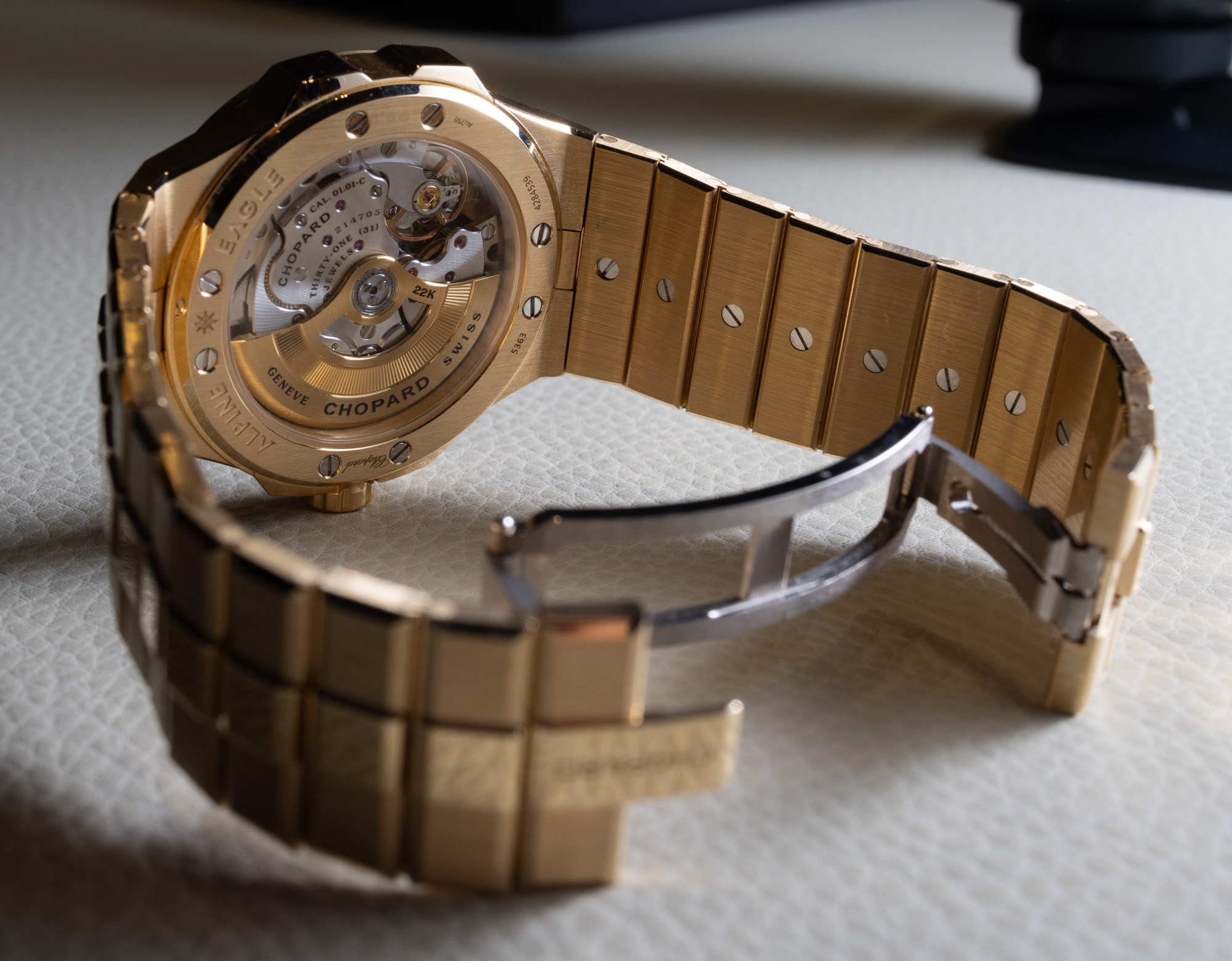 The new Chopard Alpine Eagle in Yellow Gold.