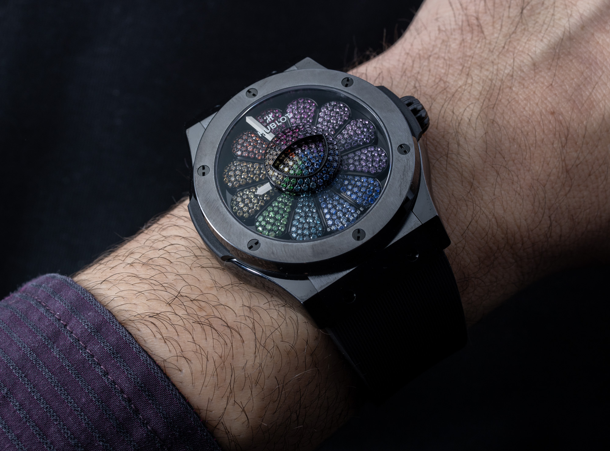 Hublot and Takashi Murakami Collaboration: All-Black Diamond Watch