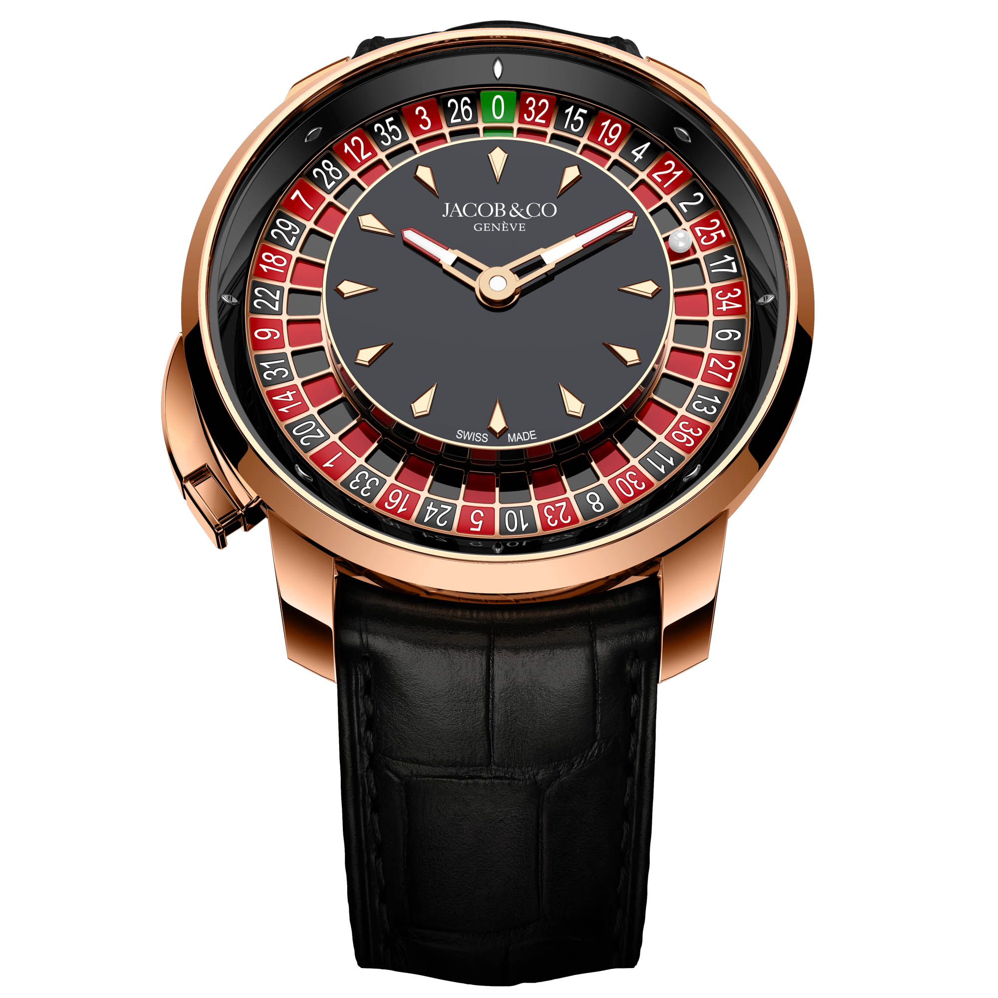 Amazon.com: A Roulette Wheel Shows The Time On The Unisex Size Watch with A  Brushed Chrome Case and Red Or Black Leather Strap (Black Strap) :  Clothing, Shoes & Jewelry